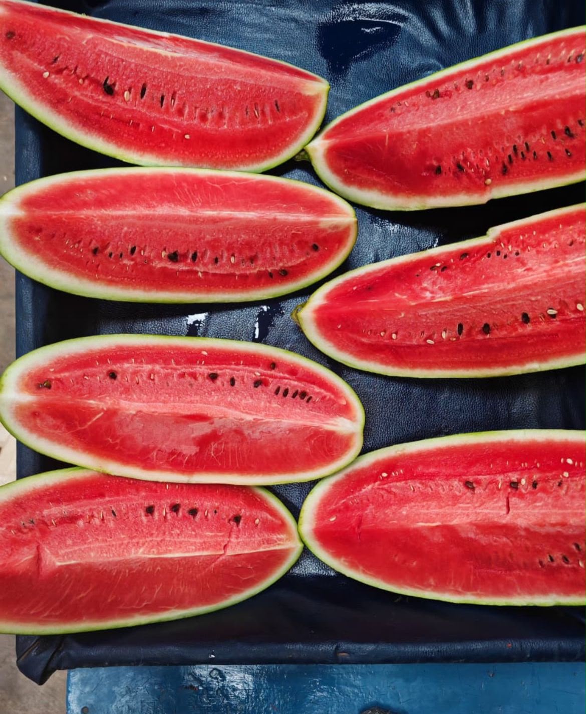Fresh whole watermelons ready for shipment